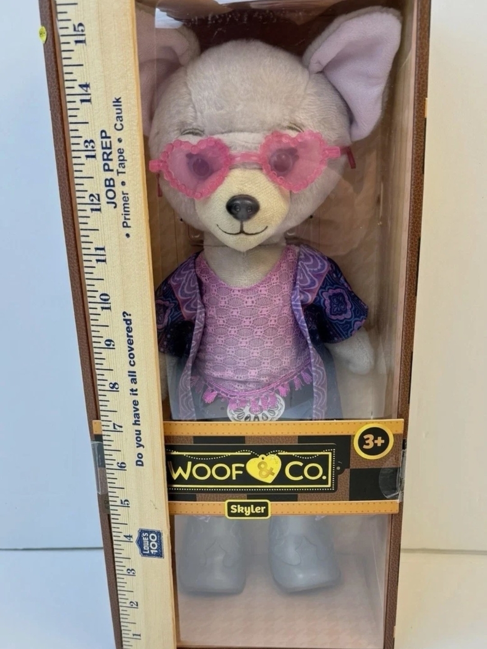 Skyler Plush in Pink and Purple Outfit